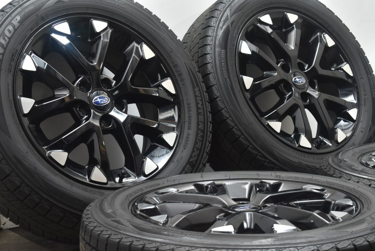 純正OP スバル BT レガシィアウトバック 純正 18in 7J 55 PCD114.3 ダンロップ ウィンターマックス SJ8 225 60R18 可