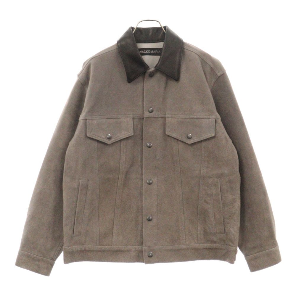WACKO MARIA SUEDE LEATHER TRUCKER JACKET ( TYPE-1 ) スエードレザー トラッカージャケット M 茶 ブラウン 22SS-WMO-BL01 WACKO MARIA SUEDE LEATHER TRUCKER JACKET