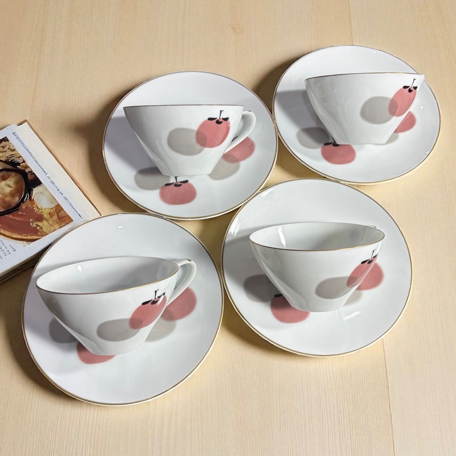 4客揃】Noritake MINORI カップ&ソーサー 果実 ノリタケ 日本陶器会社 
