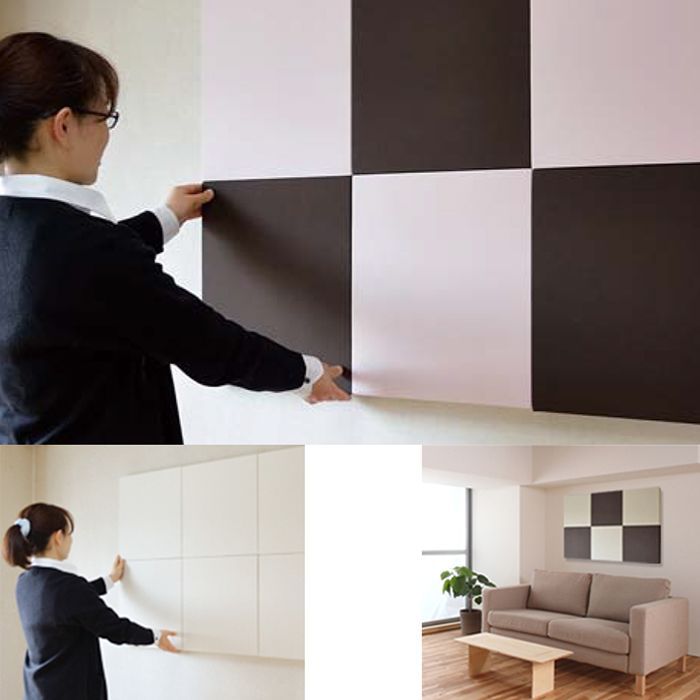 防音くん 吸音デコ 吸音装飾パネル 1枚 400mm×400mm 厚み38mm 壁面に装着し室内の反響音を軽減 反響音を軽減して快適な室内環境 リビング テレワーク 寝室 オーディオルーム ホームシアター 勉強部屋 会議室 応接室 楽器練習室