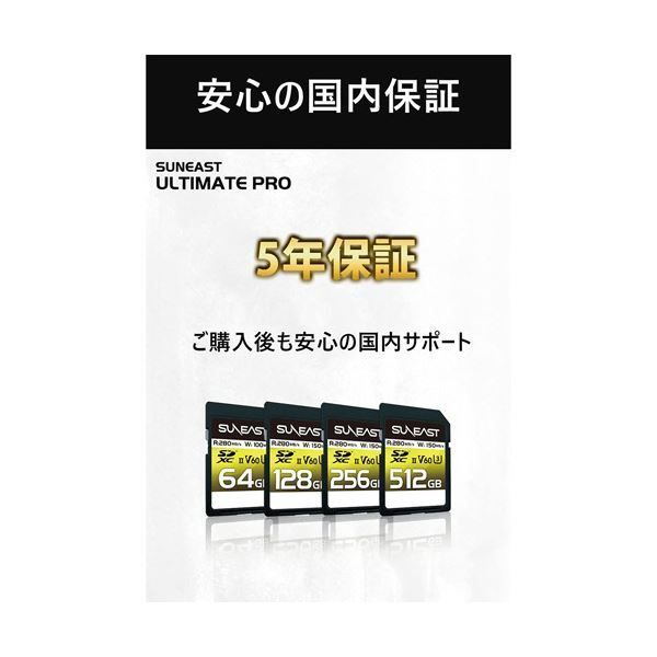  旭東エレクトロニクス SUNEAST SDXC UHS-II カード 512 GB V 60 SE- その他 PCパーツ
