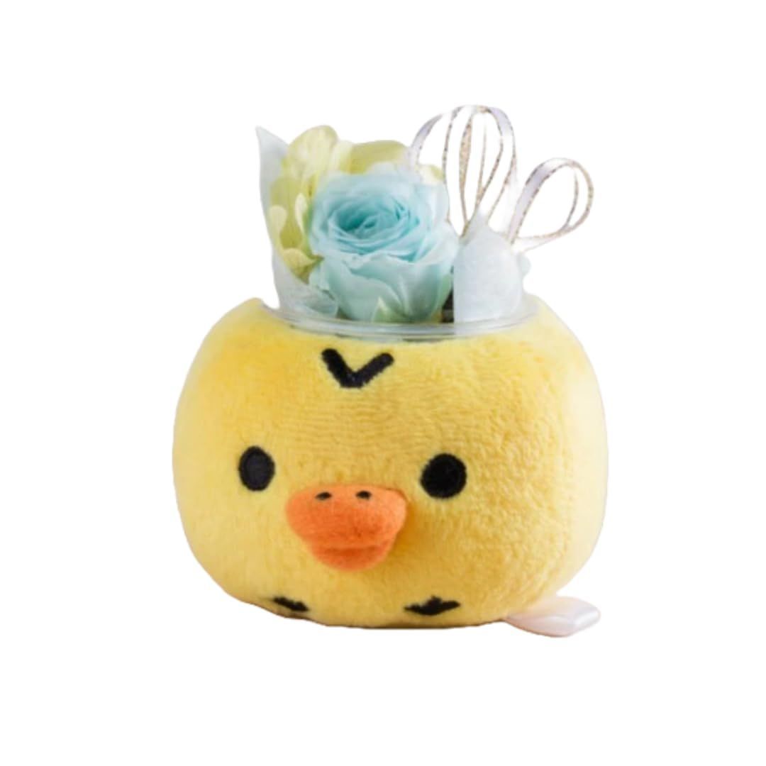 新品 リラックマぬいぐるみPOT 3種【プリザーブドフラワー】 (キイロイトリ)