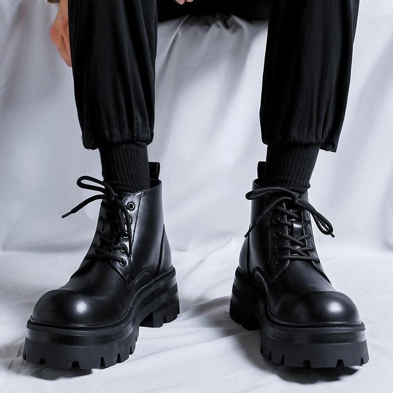 10cm身長UPメンズシークレットブーツシューズ厚底靴コスプレ男性