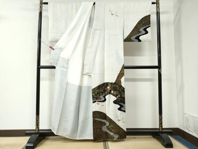 ★美品 ロング寸 お洒落な 道中着（正絹）仕立上り＜C619＞★ 小梅 ☆美品 ロング寸 お洒落な 道中着（正絹）仕立上り＜C619＞☆ 小梅様