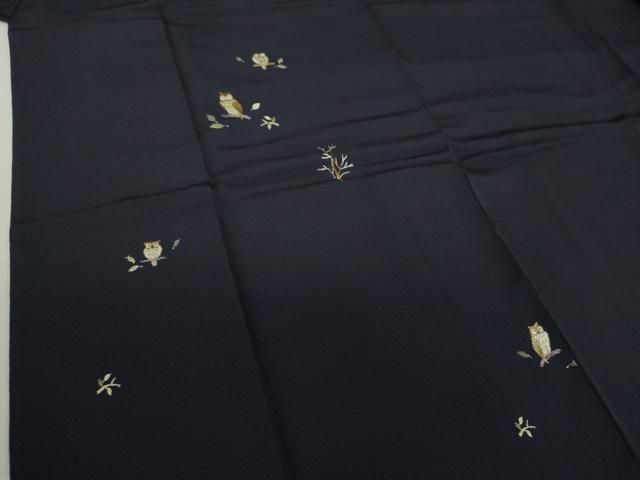 平和屋着物○訪問着 総刺繍 梟 金糸 正絹 逸品 DAAQ3350ps