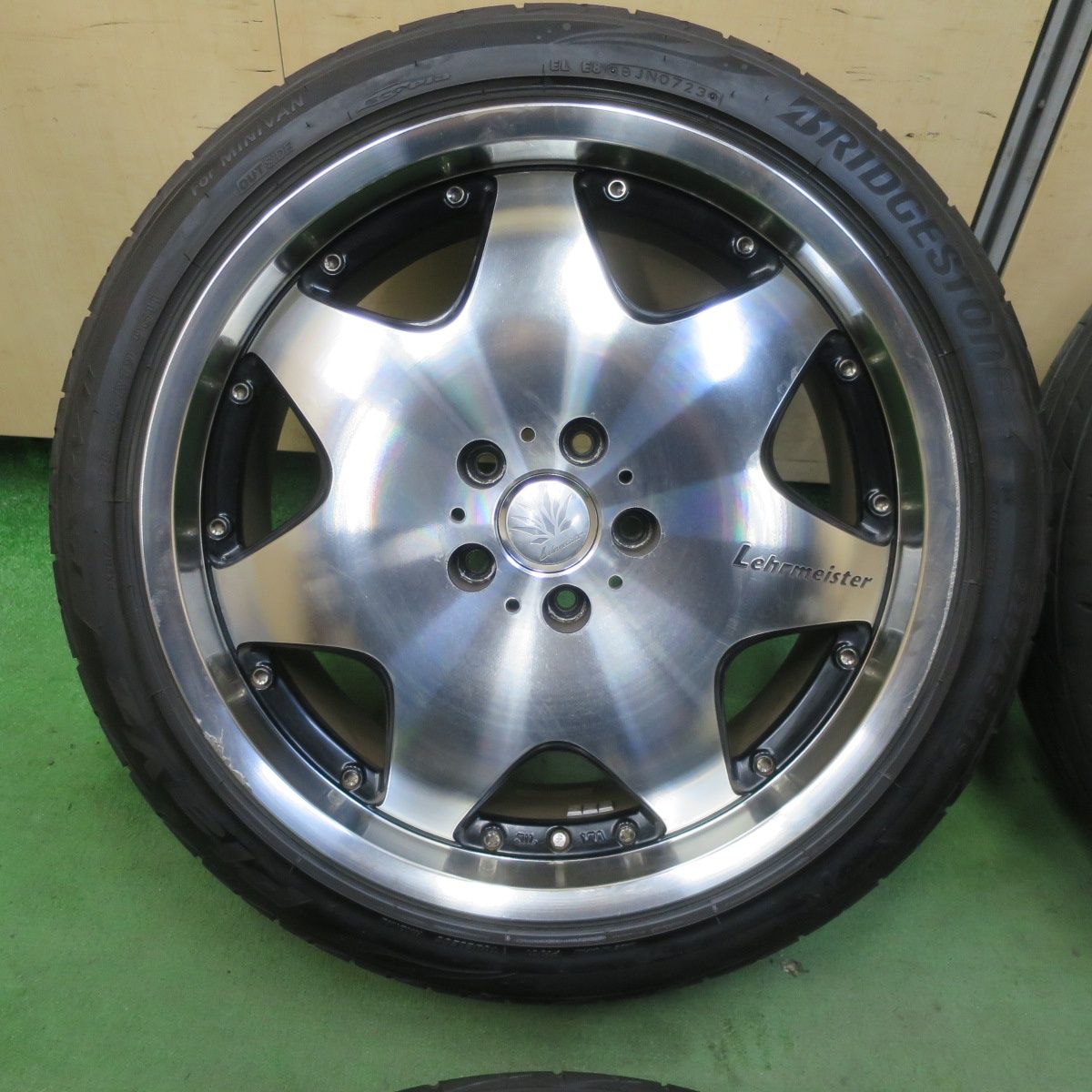 4本価格 23年 Lehrmeister BERTANI 225 45R19 ブリヂストン プレイズ PX-RV2 マイスター ベルターニ 19インチ PCD114.3 5H 5092602TTノ