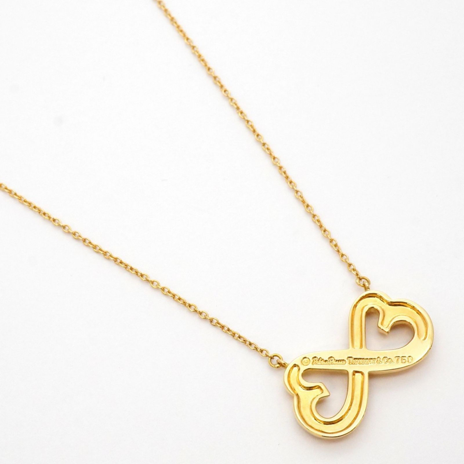 ティファニー Tiffany ティファニー ネックレス ダブルラビングハート 18KYG イエローゴールドレディース P1357698