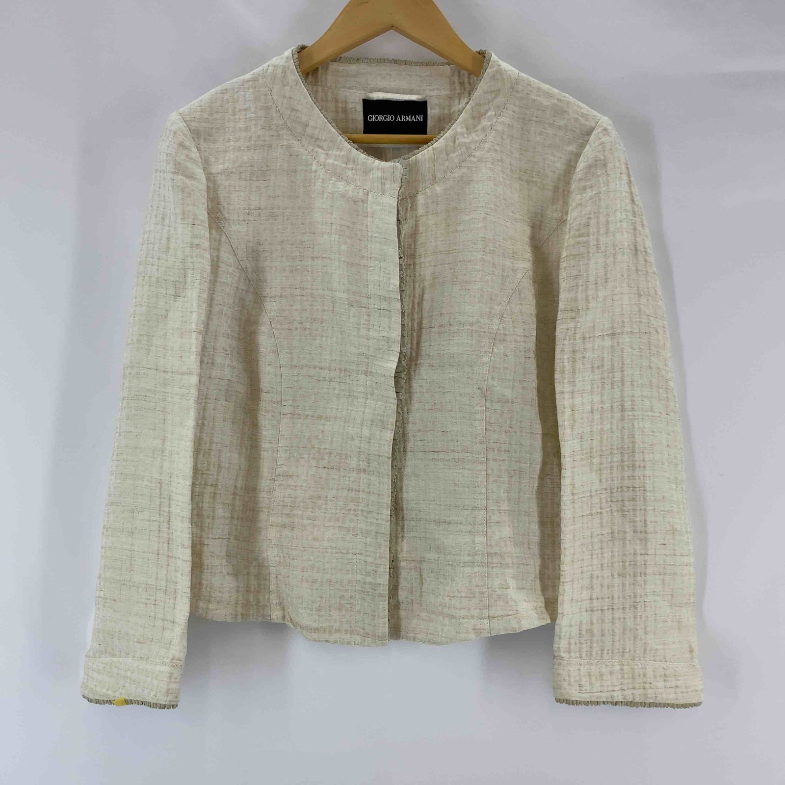 ＼半額SALE／ GIORGIO ARMANI ジョルジオアルマーニ レディース ノーカラー ジャケット・アウター