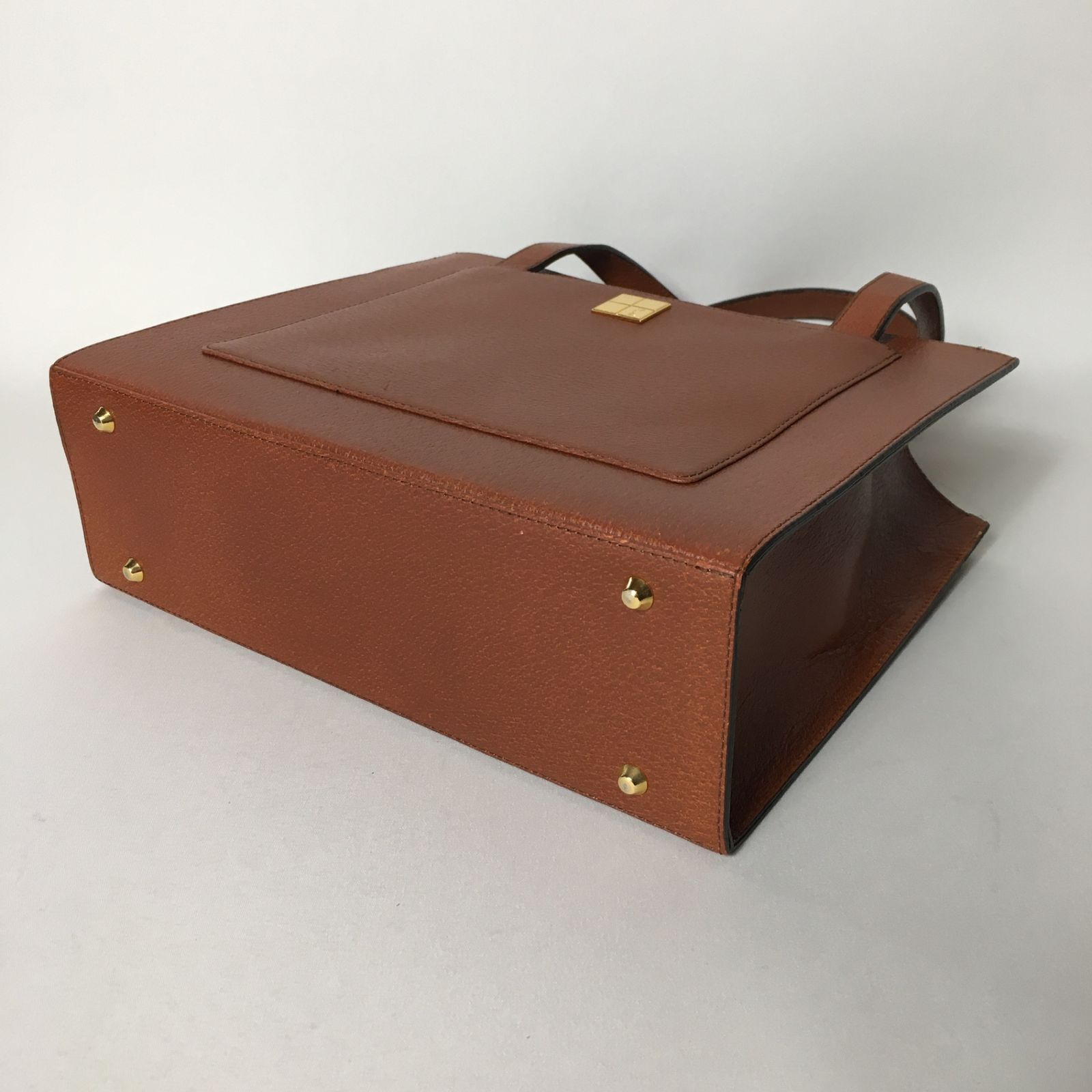 2506-5｜美品｜イヴサンローラン ハンドバッグ ブラウン YSLロゴ金具