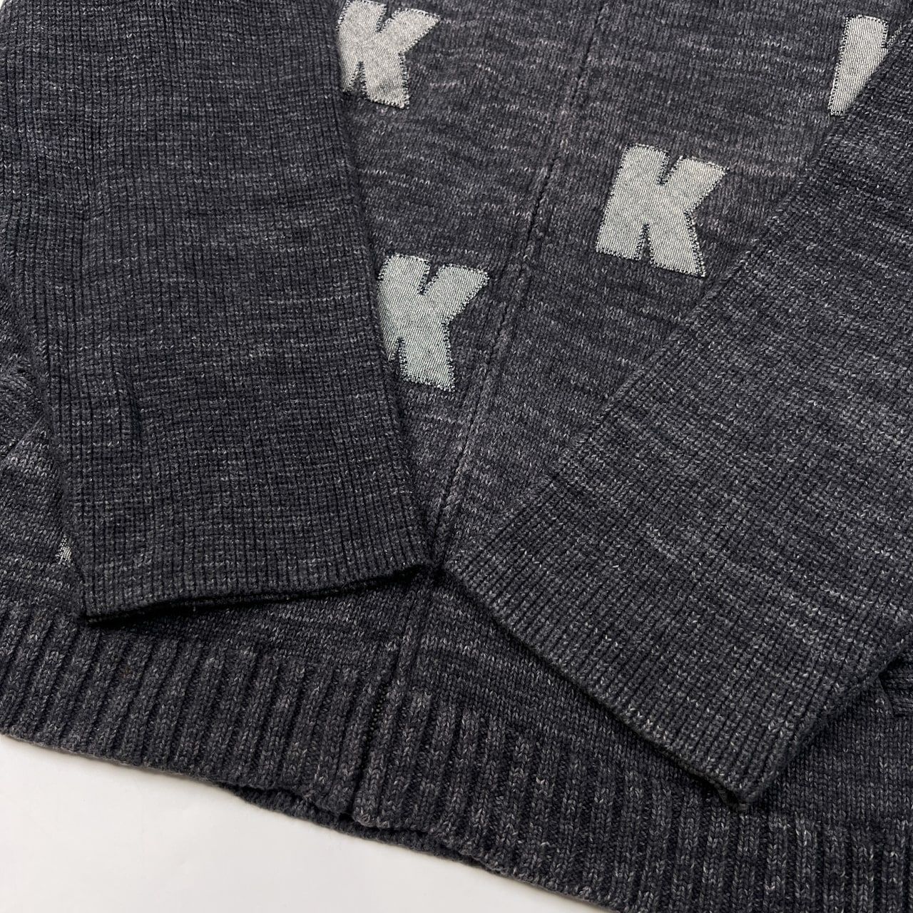 Karl Helmut カールヘルム K柄 ワッペン コットンニット ジャケット 