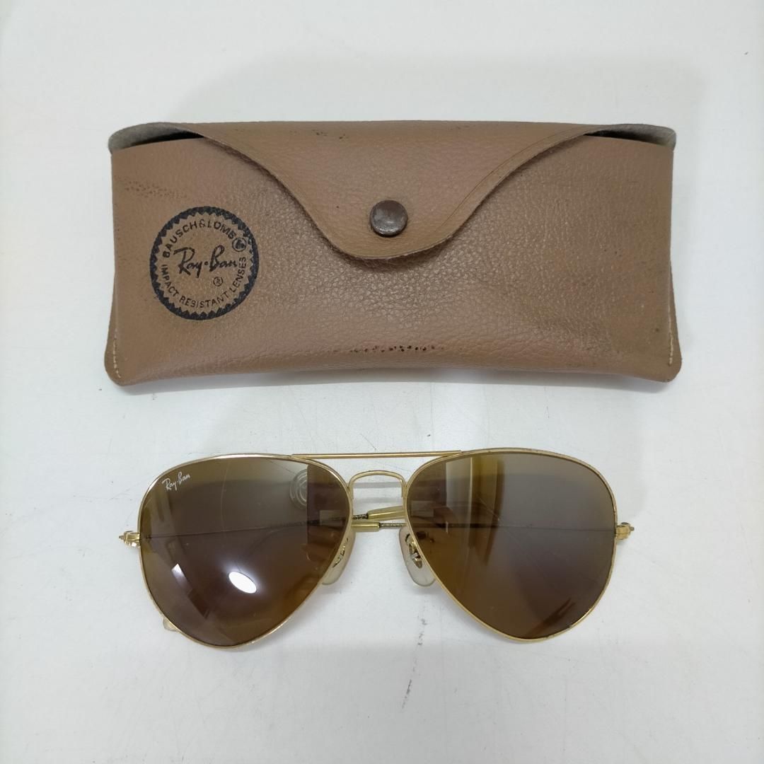 Ray-Ban レイバン USA製 B&L ボシュロム AVIATOR アビエーター サングラス/ティアドロップ/RAYBAN ヴィンテージ/ゴールドフレーム/米国製/希少 250520-1T Ray-Ban レイバン USA製 B&L ボシュロム AVIATOR アビエーター