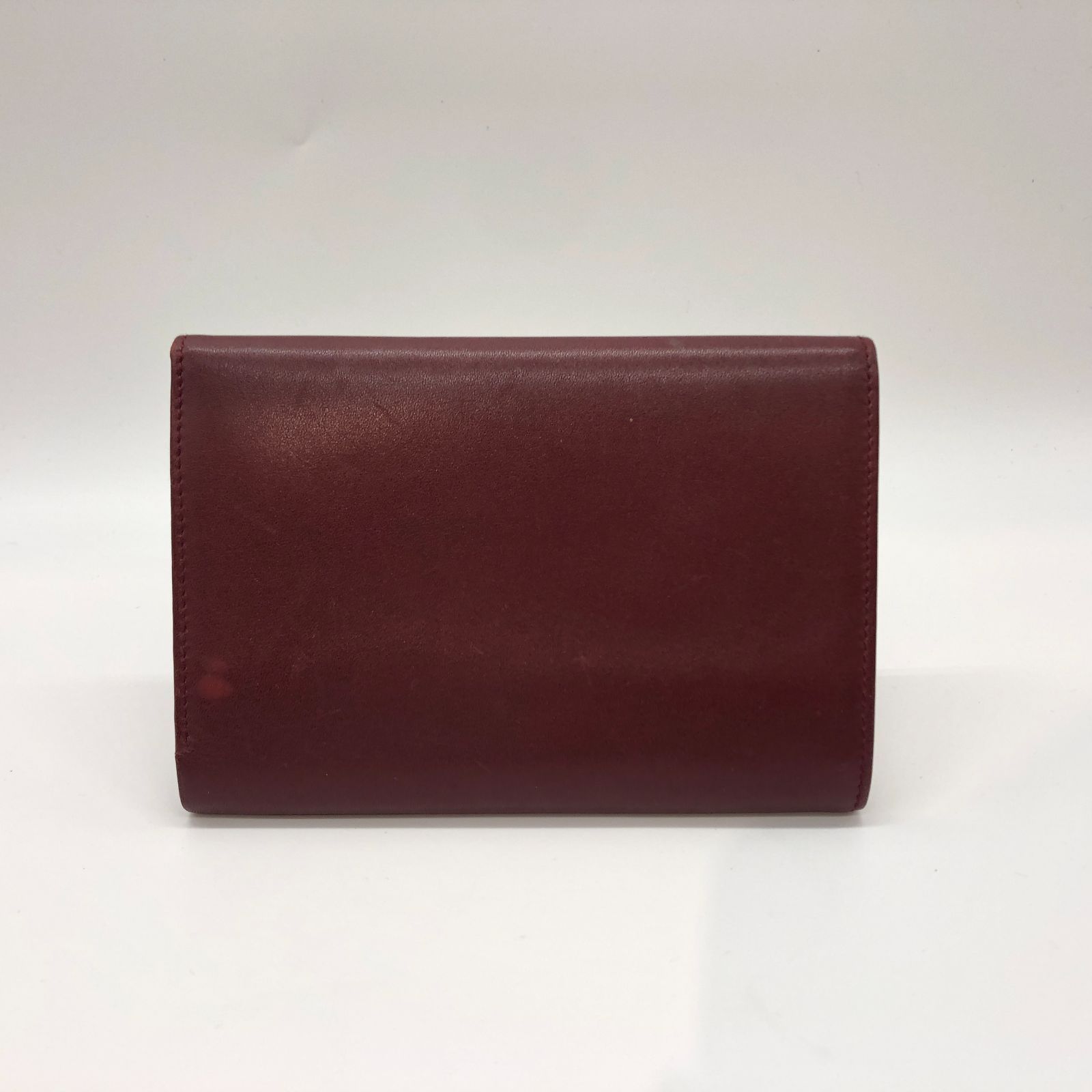Cartier カルティエ マスト ライン 3つ折 財布 がま口 ボルドー Cartier カルティエ 三つ折り 財布 がま口財布 マストライン
