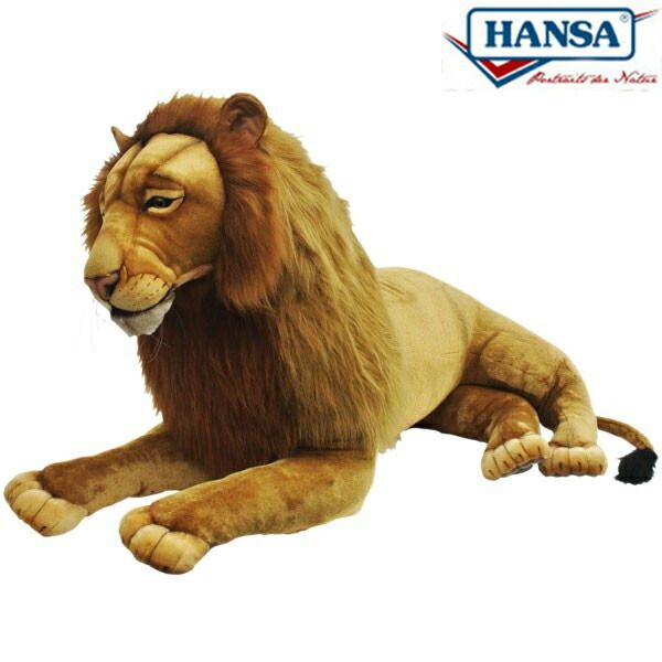HANSA 4320 ライオン(オス)165 全長：165cm LION LAYINGLS  BH4320  ぬいぐるみ ハンサ 動物 犬 猫 鳥 うさぎ ペンギン アニマル 置物 人形 フィギュア 大きい 実物大 大型