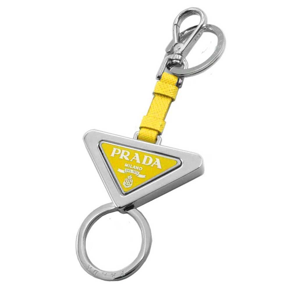 プラダ キーホルダー PRADA トライアングル メタル キーリング プッシュ式 1PS059 66A F0Y3N アウトレット レディース