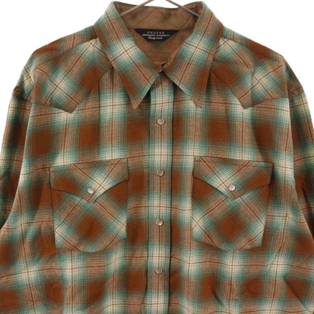 UNUSED (アンユーズド) 20AW ombre check western shirt US1816