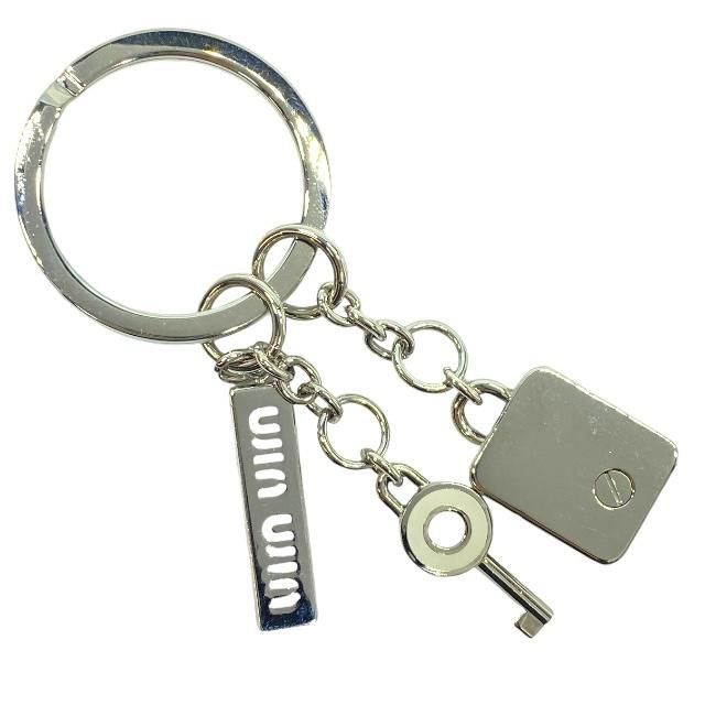 miumiu ミュウミュウ キーリング キーホルダー カデナモチーフチャーム