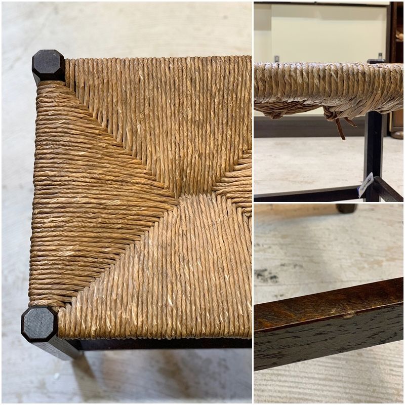 希少 松本民芸家具 座編みスツール ラッシスツール ラッシ編み 椅子