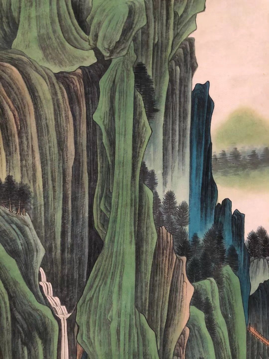 ♥【模写】掛軸狩野探信山水図桐箱付き掛け軸骨董品