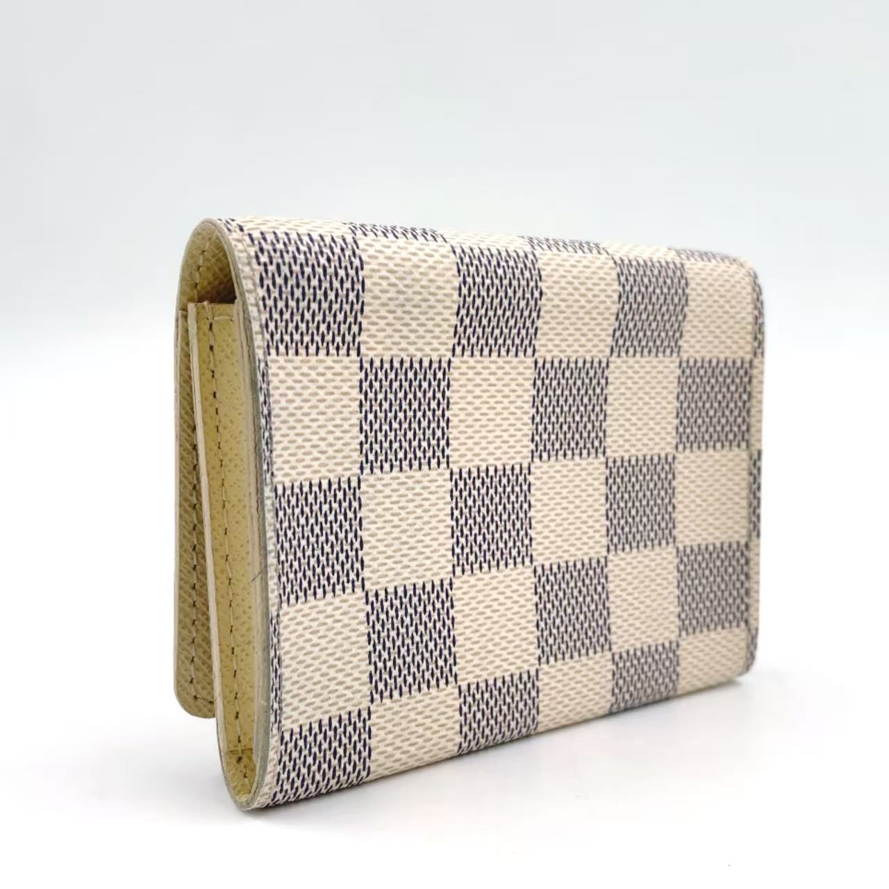 LOUIS VUITTON アンヴェロップ カルトドゥヴィジット ダミエアズール ダミエアズール レザー×PVC ホワイト カードケース N61746