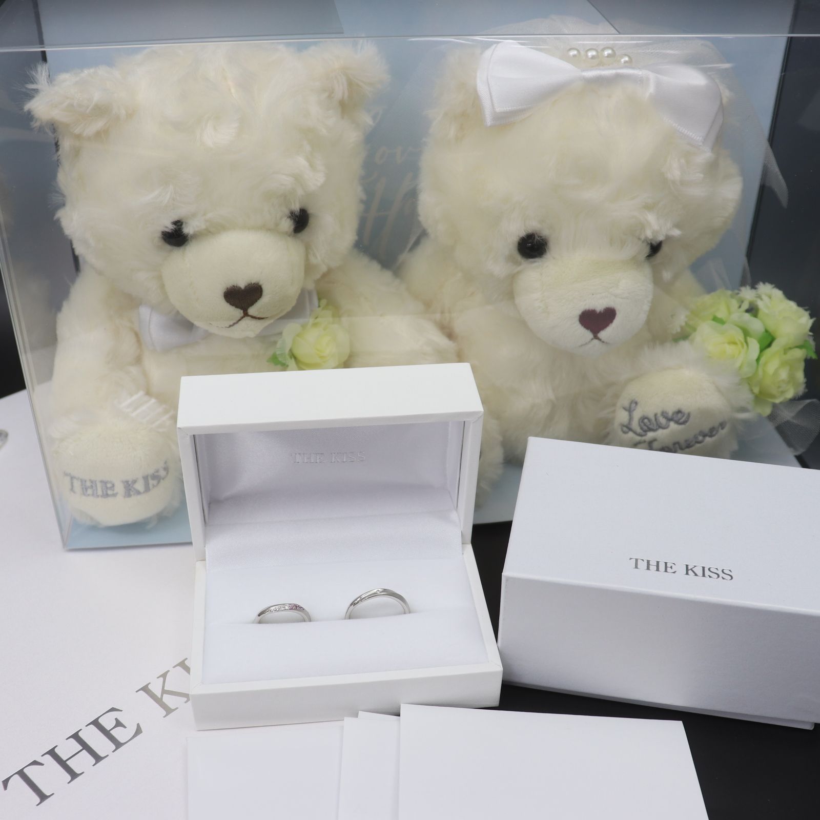 ITQ4QZP1SFDG 美品 THE KISS ザ キス リング Pt950 4.9g 3.8g 