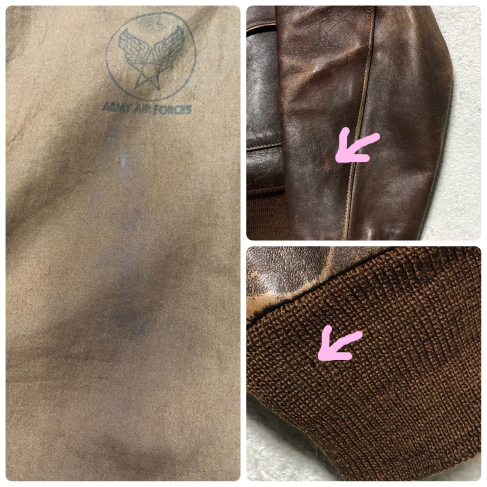 Eastman Leather Clothing A-2 フライトジャケット Rough Wear