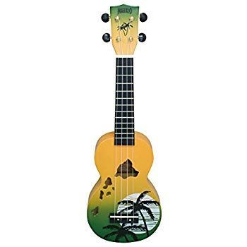 非常に良い MAHALO ソプラノ UKULELE デザイナーシリーズ ハワイ MD1 HA グリーン バースト n5ksbvb