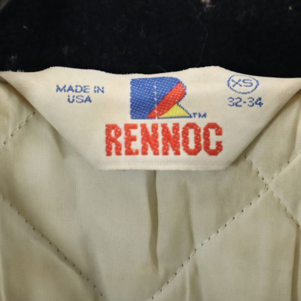 レノック 70s USA製 スタジャン XS 黒系 RENNOC アワードジャケット ウール混合 ヴィンテージ メンズ   【R221003】