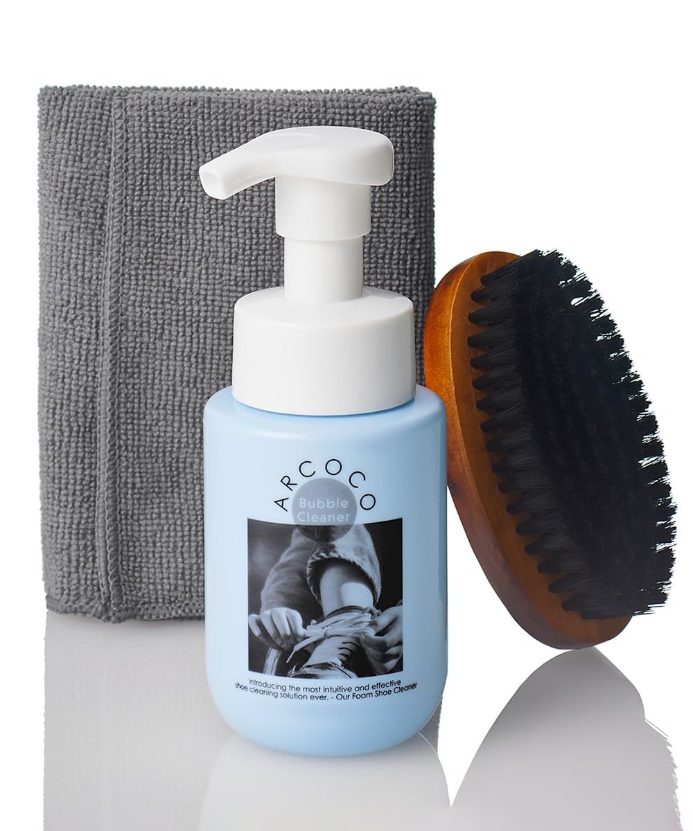 [PIBU] ARCOCO アルココ シューズクリーナー 1本 ＋ ブラシ ＋ クロス セット [ 靴用洗剤 靴洗剤 靴消臭 シューズ洗剤 除菌 ]