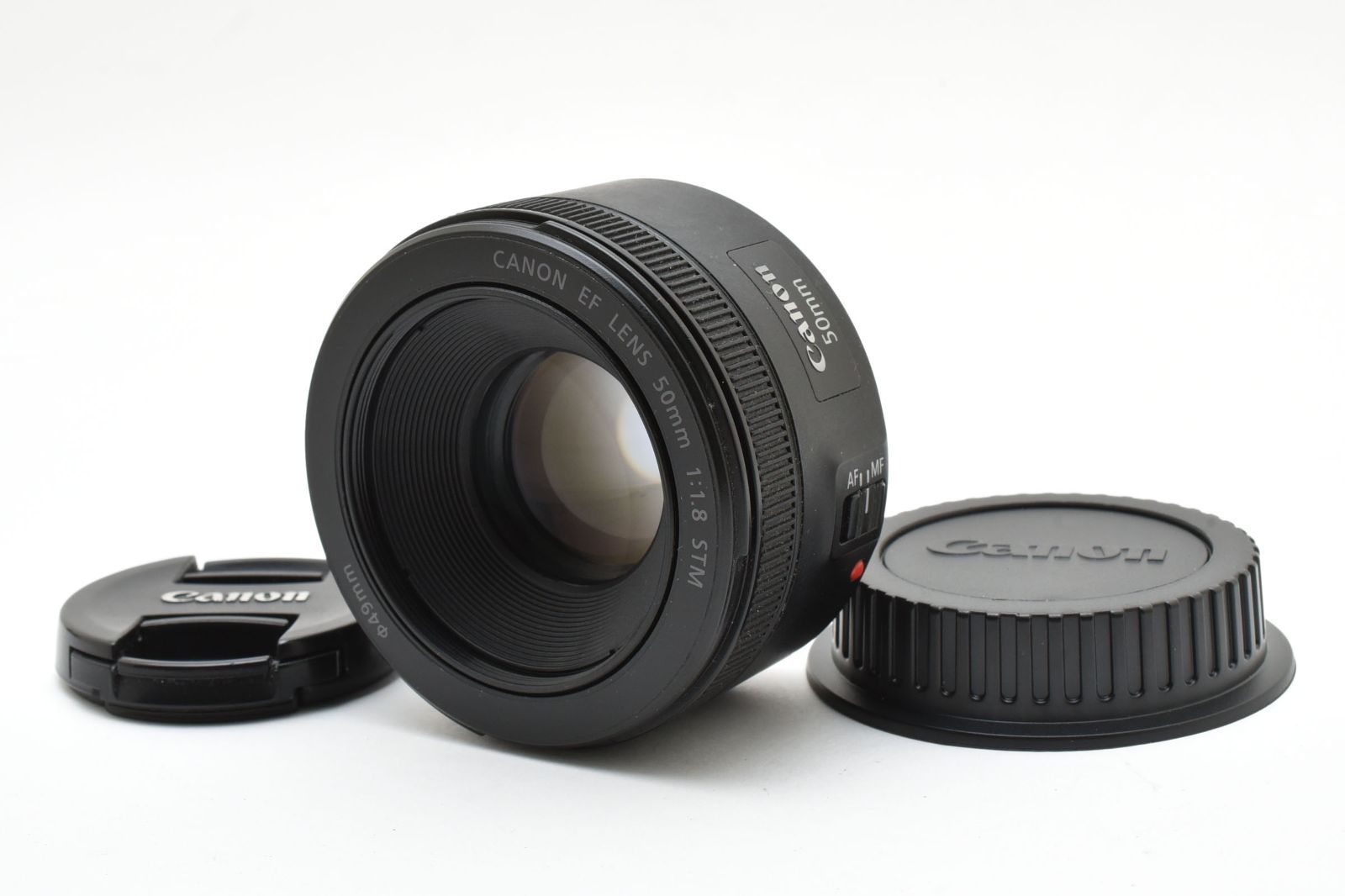 美品 Canon 50mm F1.8 試写済 返品保証 Lマウント 付属品多数 返品保証】☆良品☆ CANON キヤノン EF 50mm F1.8 STM #01250729