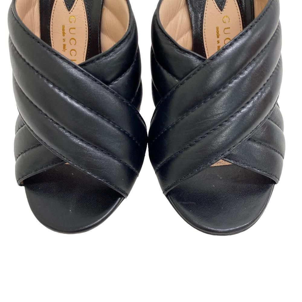 GUCCI/グッチ 423257 クロスオーバー ハイヒール スタッズ レザー  