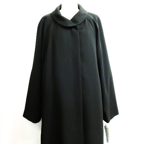 ソリテール soriteal ブラックフォーマル ロングコート ライナーあり 3L ゆったり 黒 ブラック シンプル 上着 上品 卒業式 BLACK LABEL D003L