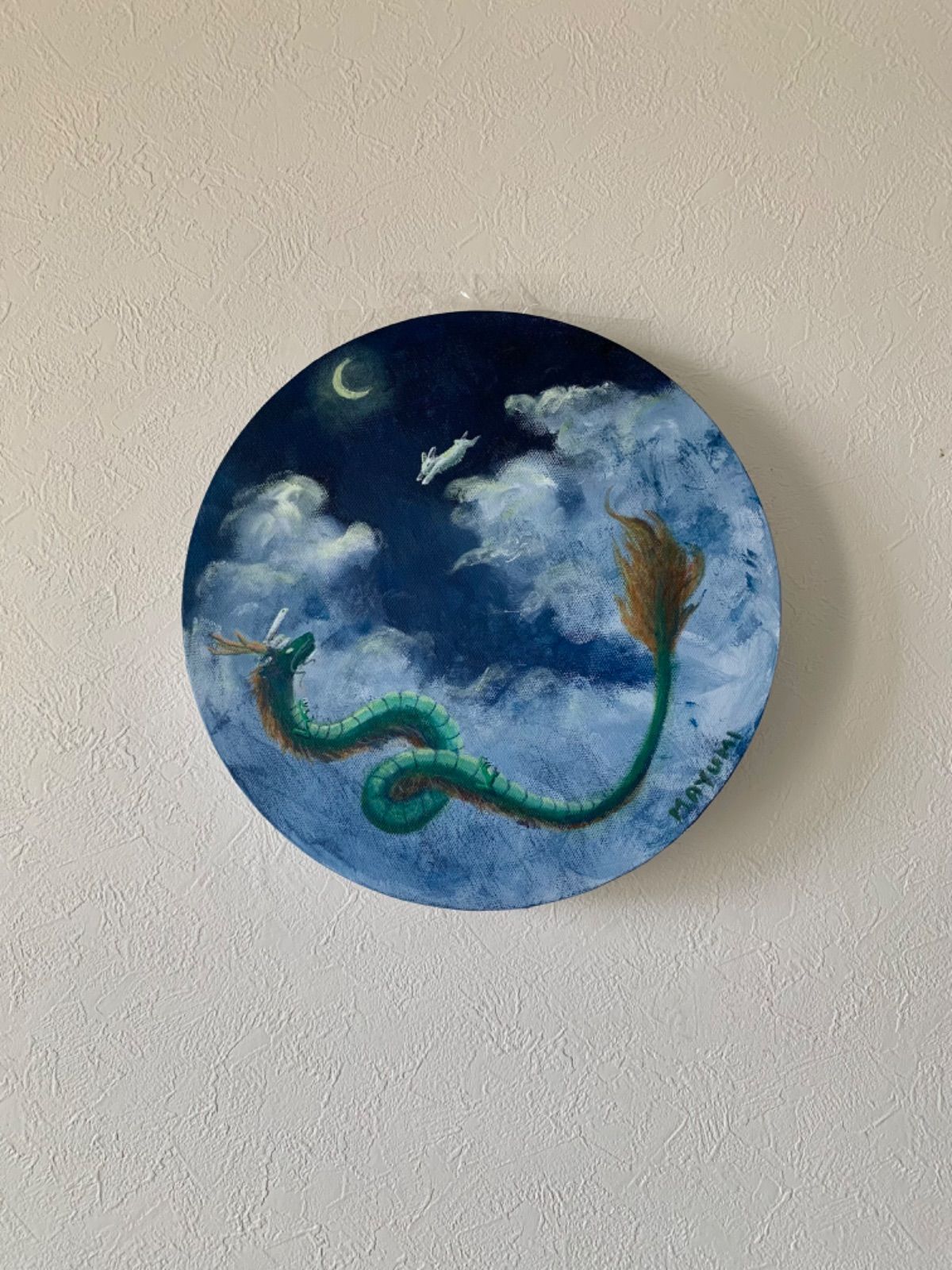 キャンバス絵画「三干支の戯れ・月夜Ⅲ」 【公式通販】