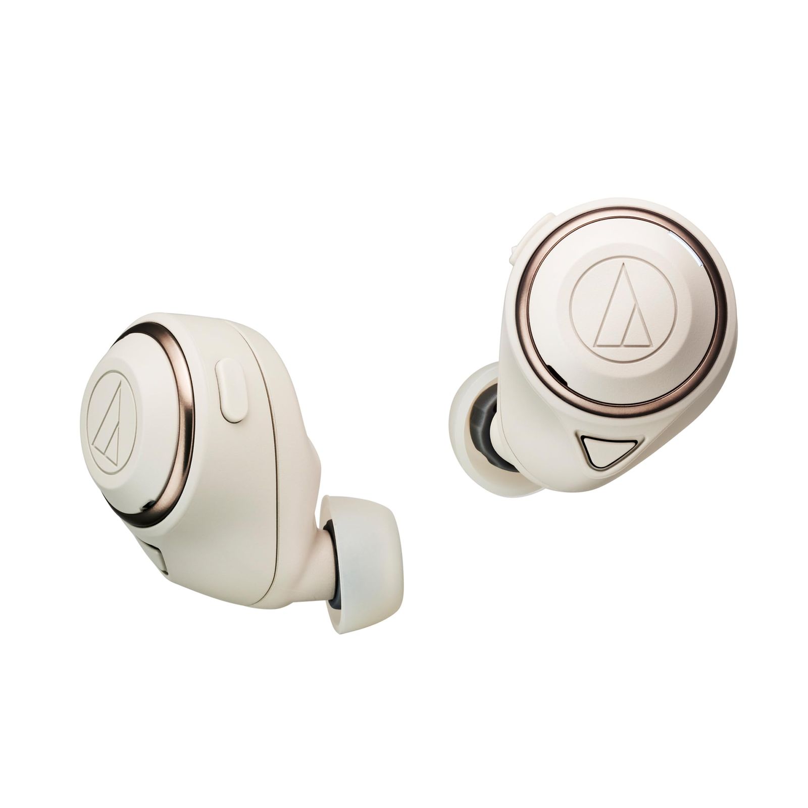 オーディオテクニカ ATH-CKS50TW BG ワイヤレスイヤホン bluetooth|ワイヤレスイヤホン ノイズキャンセリング 重低音 | 最大約50時間再生 |20時間再生 | 通話品質強化|ノイズキャンセル|ヒアスルー|低遅延モ ベージュ 単品