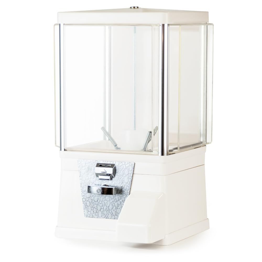 ホワイト あミューズ ガチャコップ メダル ガチャガチャ 本体 ガチャマシン イベント 240 × 370 440 mm 白色