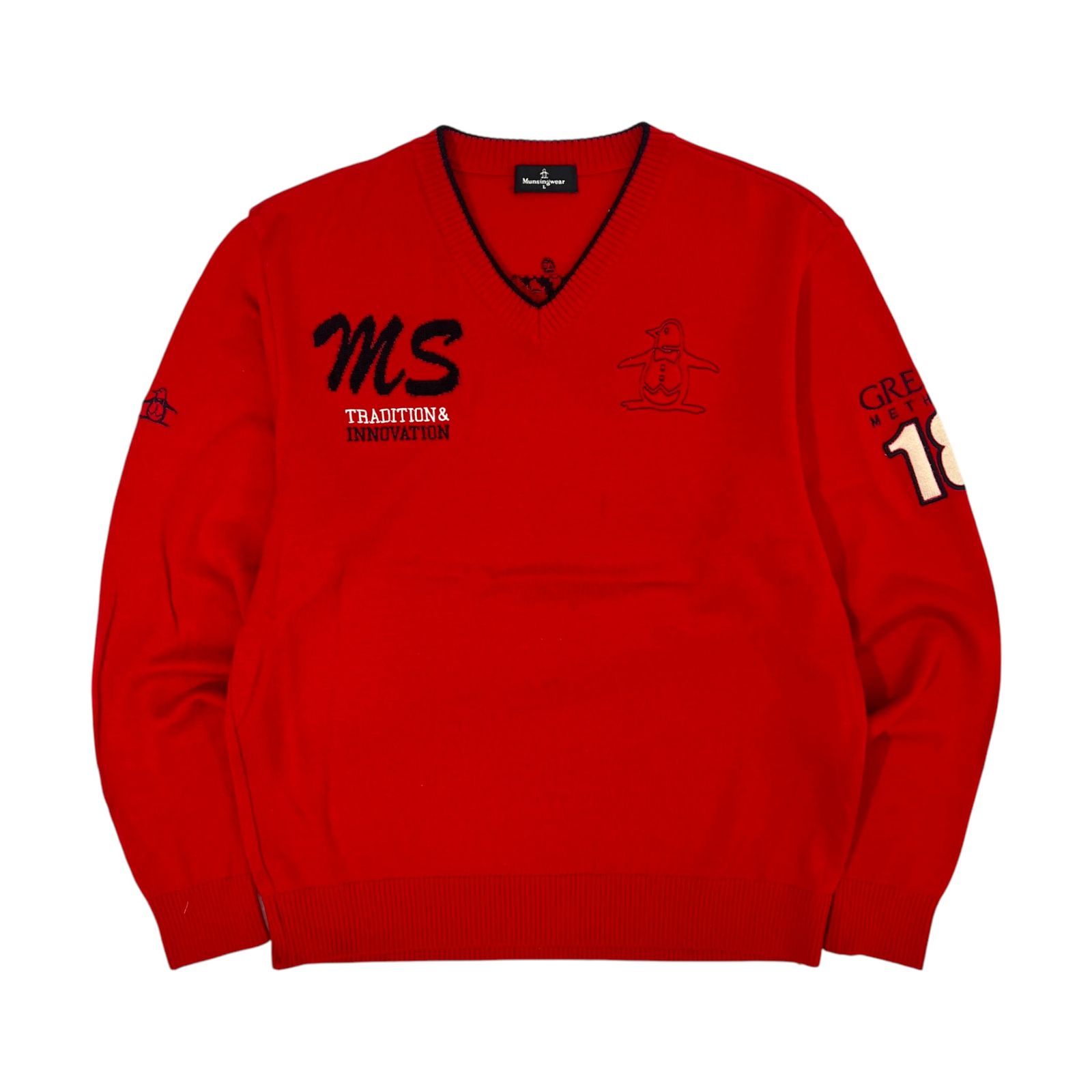 Munsingwear マンシングウェア Vネック ナンバリング ニット