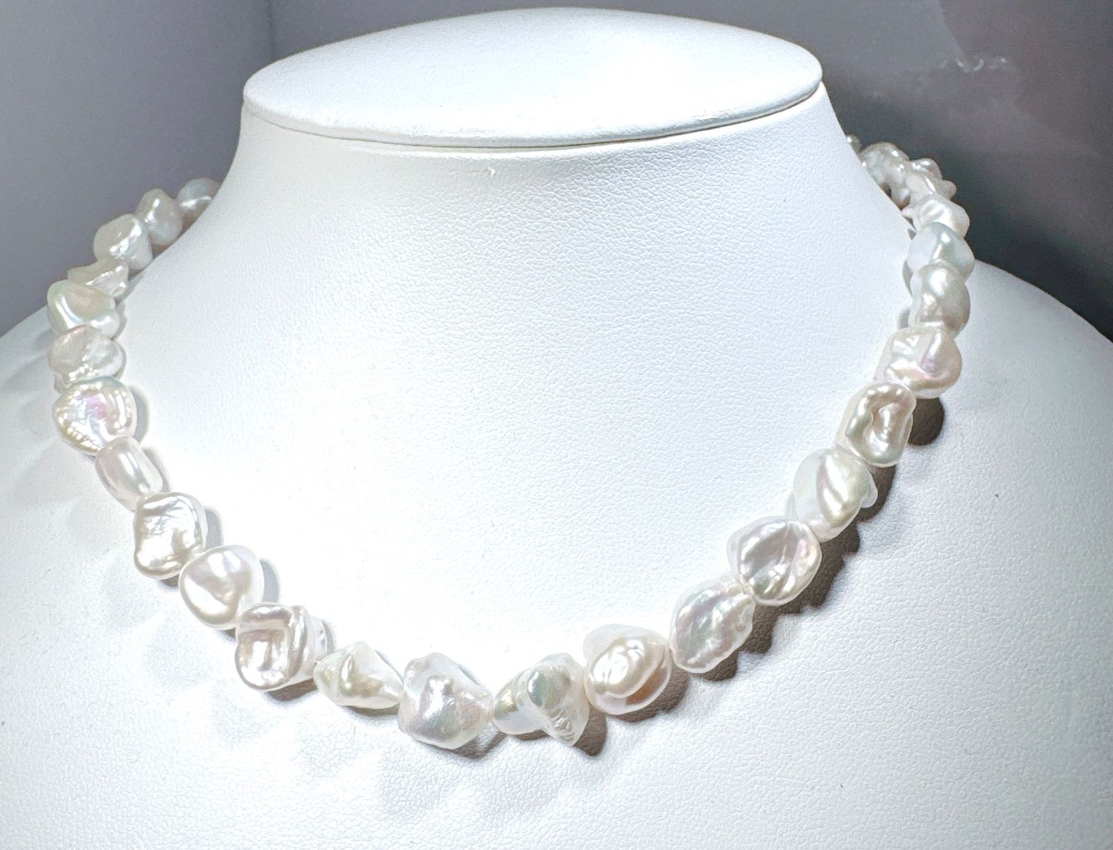 淡水バロックパールネックレスNO25-1857