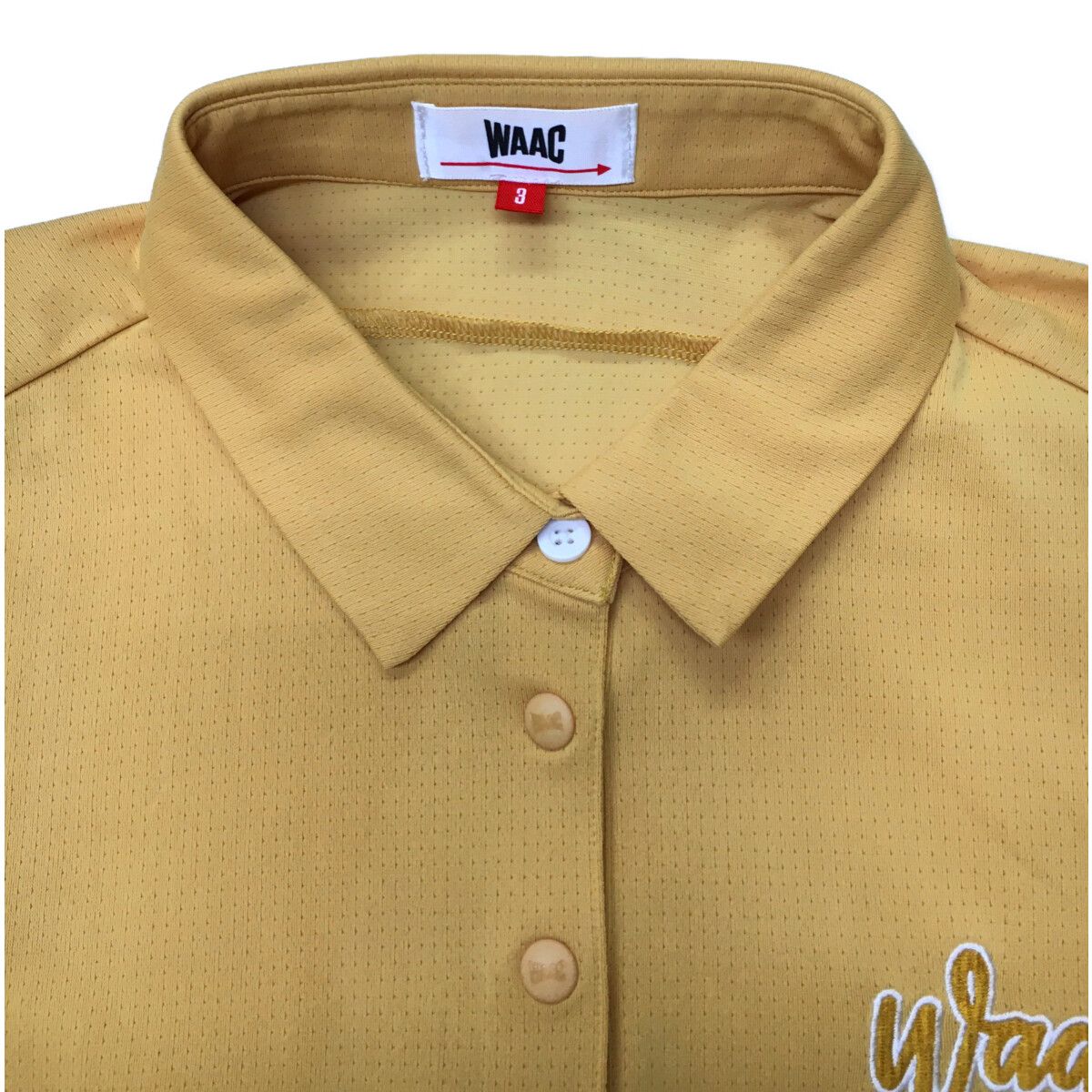 中古 レディース ワック WAAC 長袖ポロシャツ 3(L) マスタードイエロー 