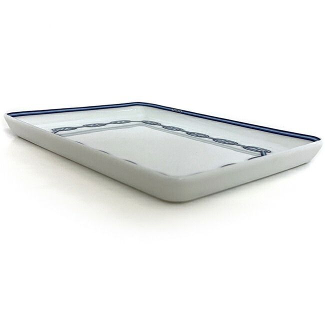 新品■HERMES エルメス シェーヌダンクル スクエア プレート ブルー エルメス シェーヌダンクル プレート 陶器 ブルー A1817274