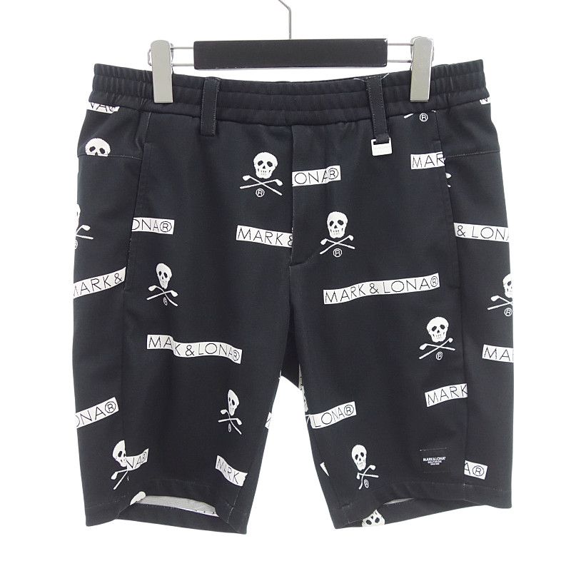 マークアンドロナ MARKLONA ゴルフ 24SS PIXEL SHORTS オリジナルジャカード ショートパンツ ブラック サイズ メンズ48