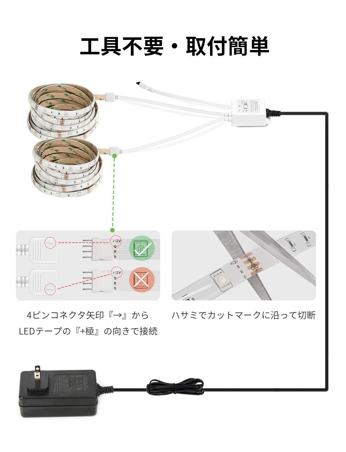 【特価セール】Lepro LEDテープライト SMD 5050 防水 ledテー