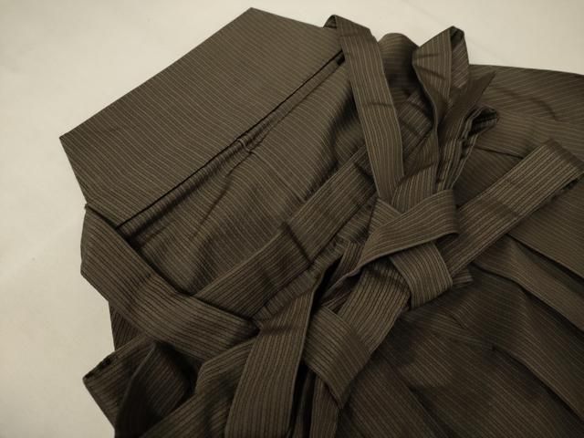 平和屋着物○男性 馬乗り袴 縞 正絹 逸品 AAAW5224br