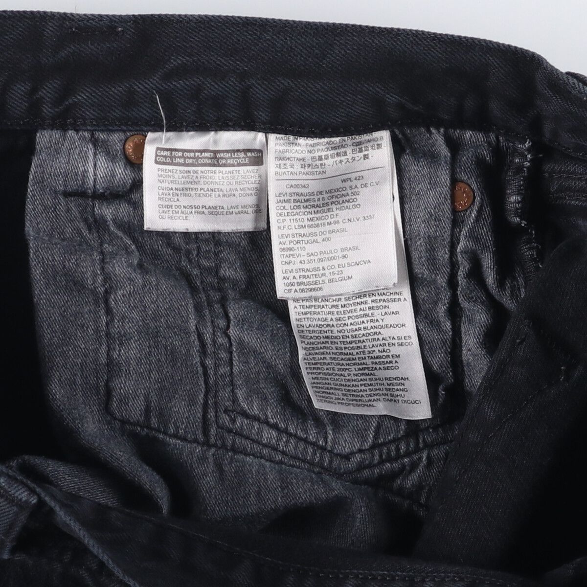 古着 リーバイス Levi s 501 ブラックデニム ストレートデニムパンツ メンズw35相当 eaa588175 KIN-KAAI_COM