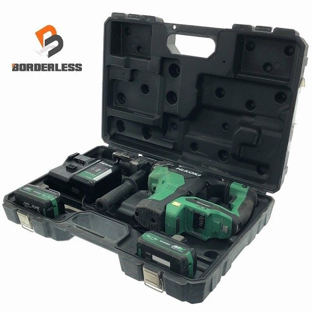 品 HIKOKI ハイコーキ 36V 40mm コードレスハンマドリル DH36DSA 本体 バッテリー2個 4.0Ah 充電器 ケース114832