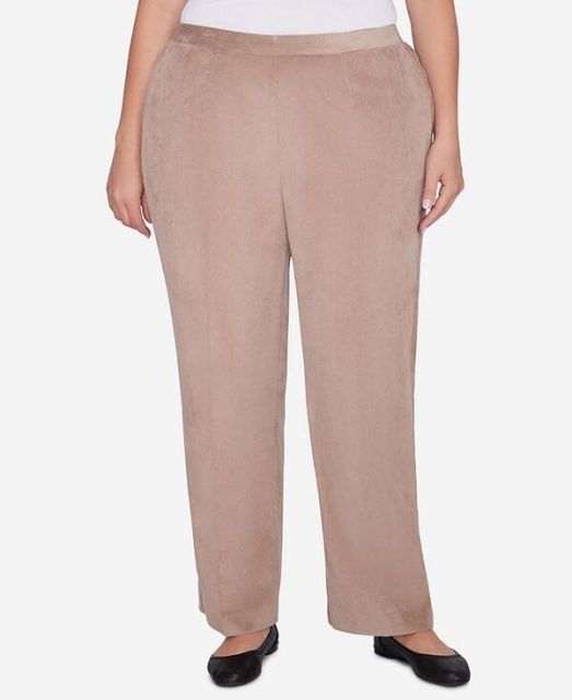 【送料無料】 アルフレッド ダナー レディース カジュアルパンツ ボトムス Plus Size Telluride Corduroy Elastic Waist Average Length Pleated Pants Fawn