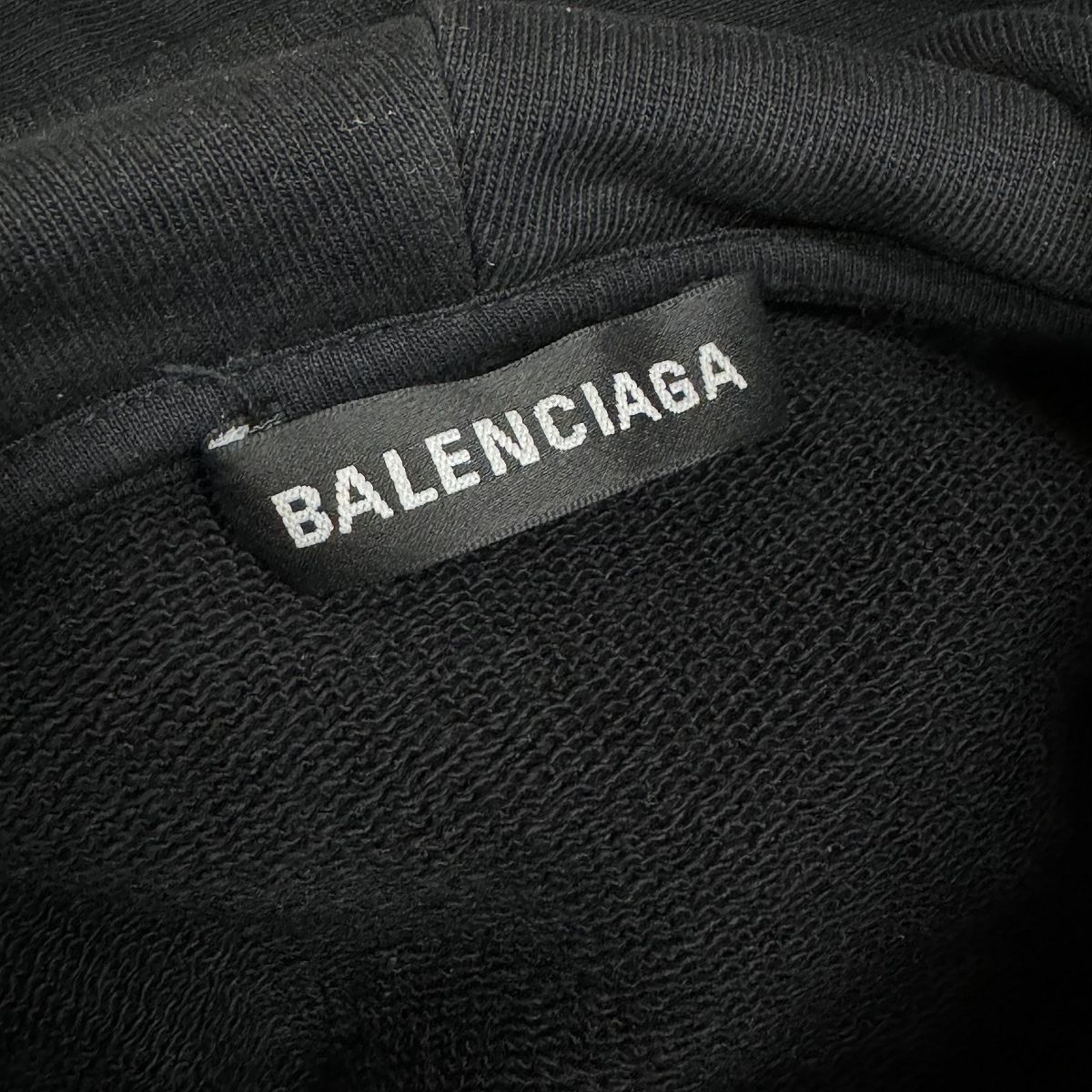 【JPタグ】BALENCIAGA/バレンシアガ バックロゴプリントコットン プルオーバーパーカー 556143 TAV37/XS