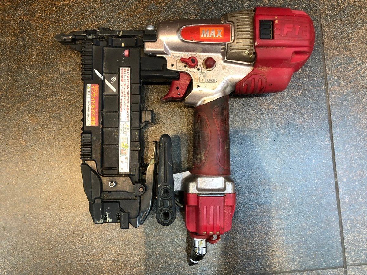 ◆MAX マックス スーパーネイラ HA-50F1 フロア ステープル用 エアネイラ 釘打機 現状◆12828