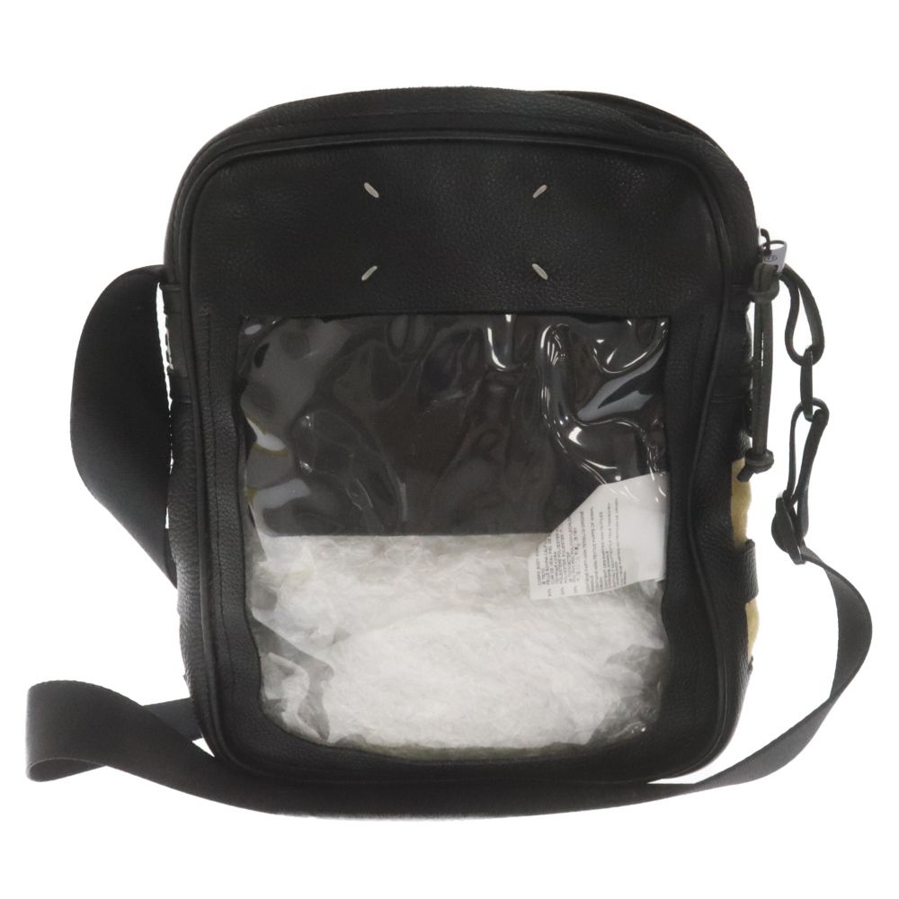 Maison Margiela (メゾンマルジェラ) 19SS CLEAR PANEL MESSENGER BAG クリアパネル レザー  メッセンジャーバッグ ショルダーバッグ ブラック S35WG0153 P2391 - メルカリ