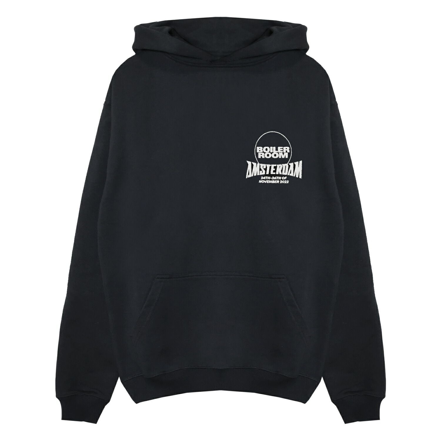 BOILER ROOM (ボイラー ルーム) BOILER ROOM AMSTERDAM HOOD (BLACK) [ボイラールーム フーディ  パーカー ブランド メンズ レディース ユニセックス] [ブラック]