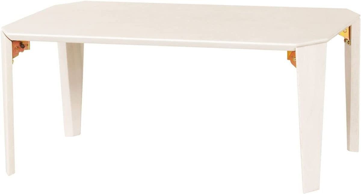 【人気商品】ホワイト W750×D500×H320 ローテーブル(折脚)  J-kitchens