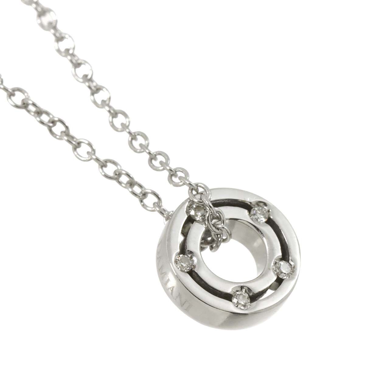 磨き済み□ダミアーニ DAMIANI ネックレス Dサイド K18WG×ダイヤモンド 